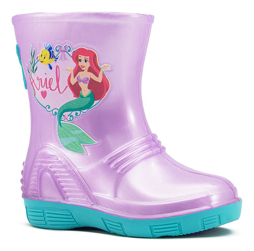 Bota De Lluvia Disney Princesa Ariel Sirenita Flounder 