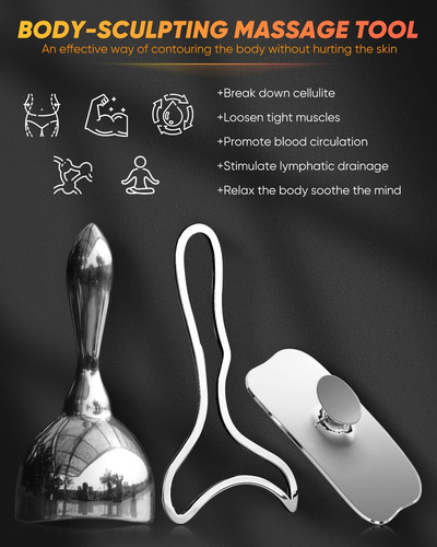 Onuemp Herramienta De Masaje De Terapia De Acero Inoxidable