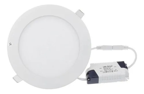 Foco Panel Plafon Led 18w Embutido Redondo Luz Blanca Fria