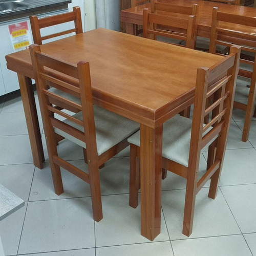 Imagen 2 de 6 de Juego De Comedor 4 Sillas Tapizadas Via Confort