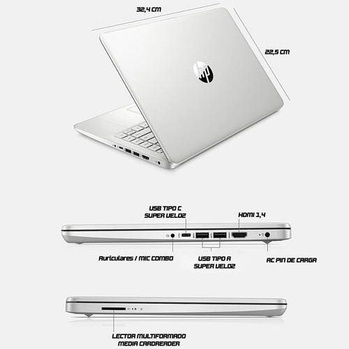 Imagen 5 de 8 de Notebook Hp I3 Intel 11va Gen 4gb Ram Ssd 256 Ips Windows 10