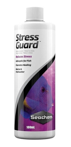 Seachem Stress Guard 100ml Reduz O Stress Peixes De Aquário