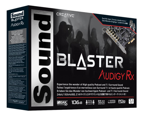 Placa Som Creative Sound Blaster Audigy Rx P C I - E7.1