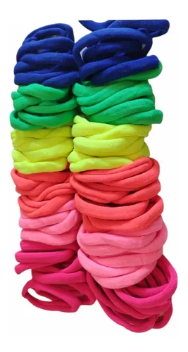 Gomitas Para Pelo Pack X 100 Mini Colitas Cabello Colores