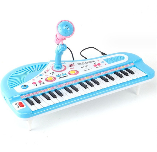 Piano Electrónico 37 Teclas Con Micrófono Para Niños Y Niñas