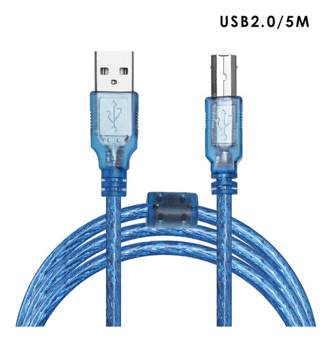 Cable De Impresora Usb 2.0, Cable De Datos Tipo A Macho A B
