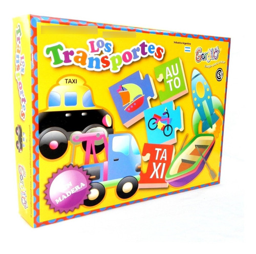 Juego De Pares Madera Gordillo Los Transportes Para Aprender