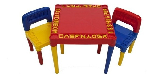 Mesa Infantil Educativa Desmontável Com 2 Cadeiras