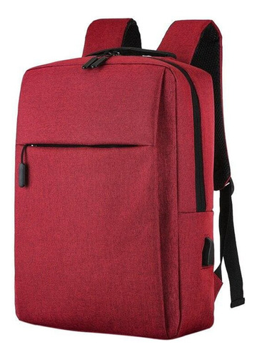 Mochila Antirrobo Cable Usb Laptop Unisex- Bordo