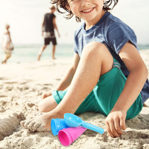 Juego De 5 Cucharas De Playa Para Niños Con Forma De Cono De