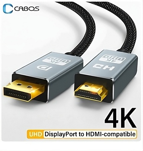 Cable De Audio Y Vídeo Compatible Con 4k Displayport A Hdmi