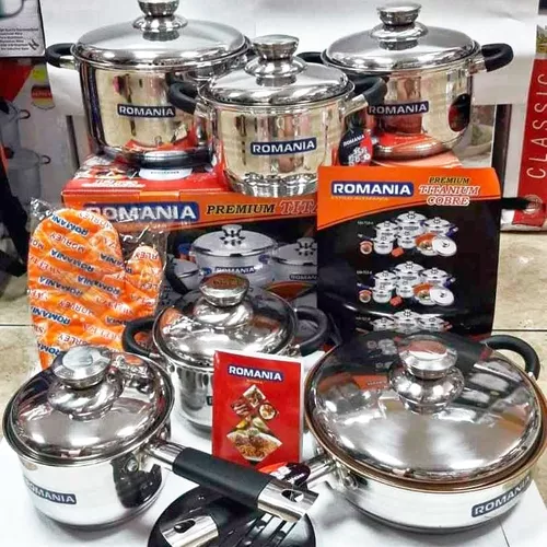 Set Bateria Cocina Ollas Ceramica Romania Alemanas 13 Pzas