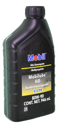 Aceite De Transmisión Mobilube 80w90 Multipropósito / 946 Ml