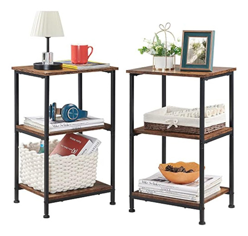 Somdot Side Table Set De 2, 3 Niveles De Mesa Final Con Esta