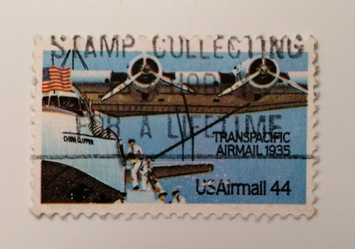 Estampilla Usa Transpacific Airmail 1935 De 1985.
