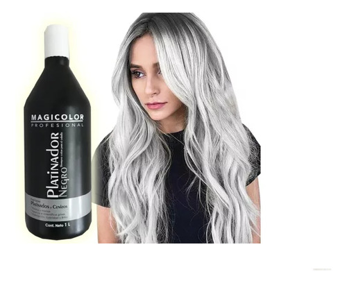 Magicolor Shampoo Platinador Color Negro Para Cabello 900gr