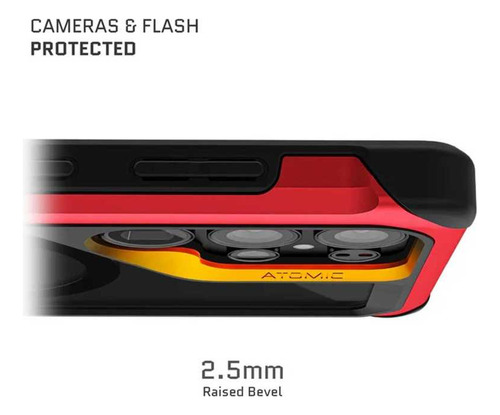 . Funda Ghostek Atomic Para Samsung S25 Ultra Roja Aluminio