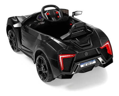 Auto A Bateria 12v C/remoto Sonido Mp3 Luz Led Furious Color Negro