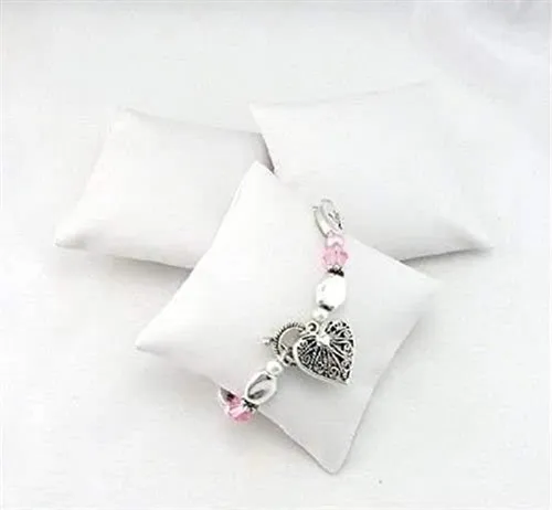 Lxnoap 3 Pulsera De Cuero Blanco Reloj Almohada Exhibidores