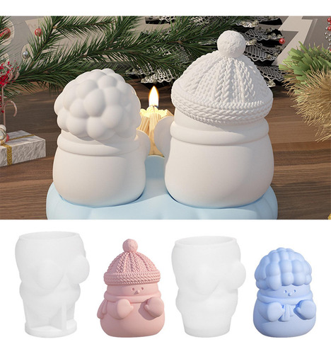 Molde De Silicona De Muñeco De Nieve Molde De Silicona 3d 4