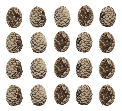 20x Mini Huevos De Dinosaurio Piedras De Resina Decorativa
