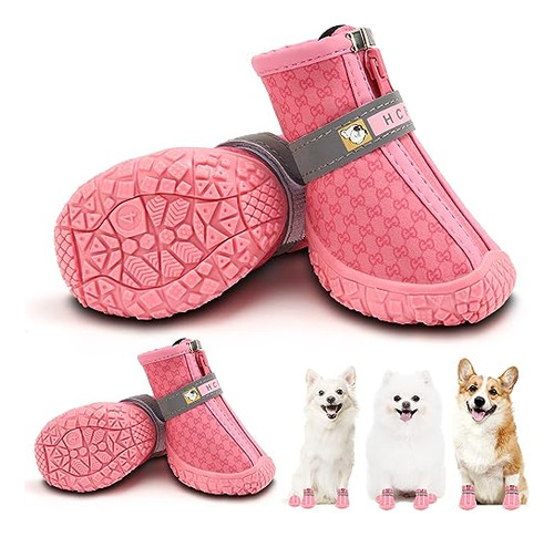 Hcpet Zapatos Para Perros Pequeños, Botas Impermeables Para