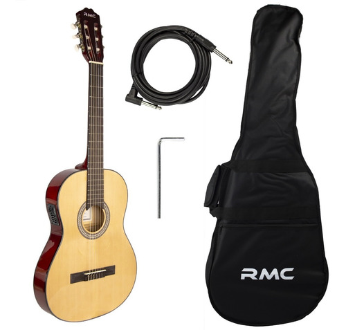 Guitarra Electroacustica Clásica Slim Body Rmc Natural