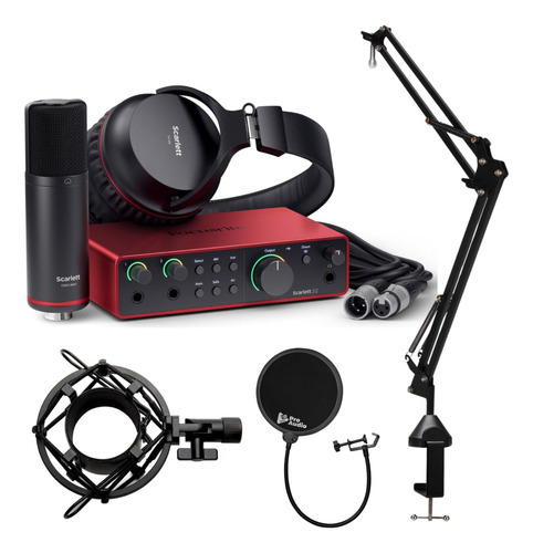 Interfaz De Audio Usb Focusrite Scarlett 2i2 Studio 4ª Gener