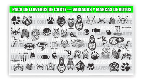 Pack Vectores Colección  De Llaveros Corte Laser 