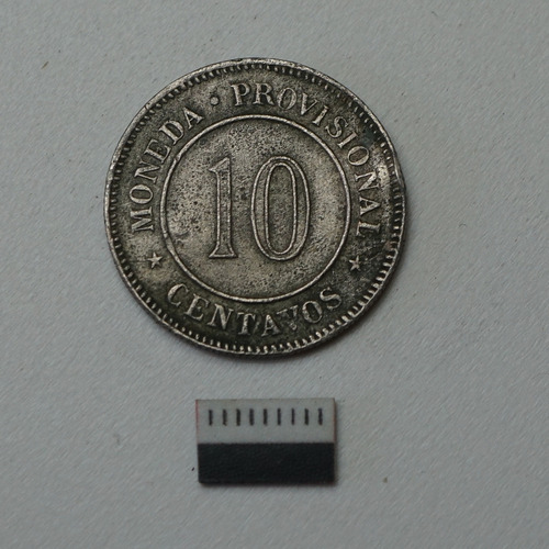10 Centavos 1879 - Peru- Moneda Provisional