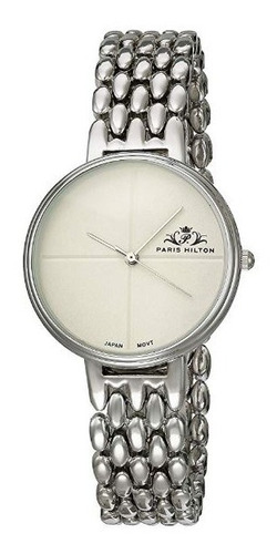 Reloj Dama Mujer Paris Hilton Fino Hermoso Plateado Pupito