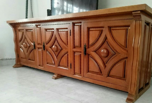 Elegante Bufetero, Bufetera, Trinchador De Madera Caoba. (Usado)