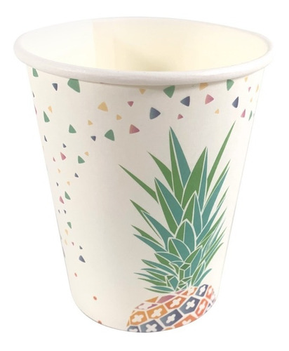 Vaso Polipapel Anana Piña Frutas Tropical X6 Unidades 