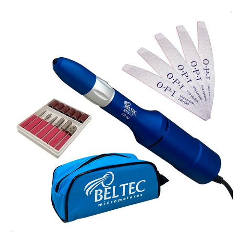 Beltec Lb 50 Micro Motor Podologia Manicure Unhas Kit Brocas