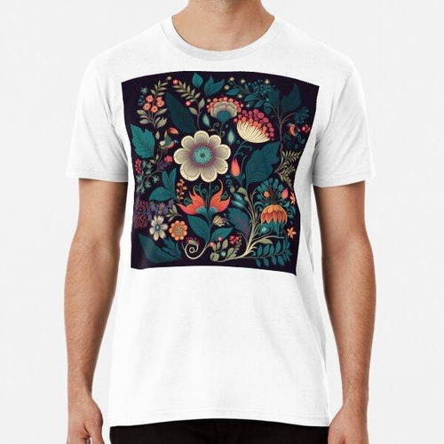 Remera Banquete Floral Algodon Premium 