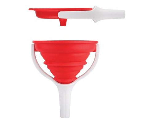 Dexas Pop Collapsible Silicone Funnel, 4.5 Inch Diameter, Re