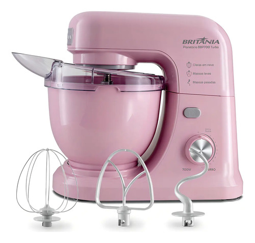 Batedeira Planetária Bbp700rs Rosa Turbo 4l 700w
