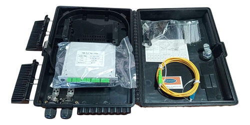 Caja Nap Fibra Óptica 2+16 Splitter Cass 1x8 Sc/apc X 3u Negro