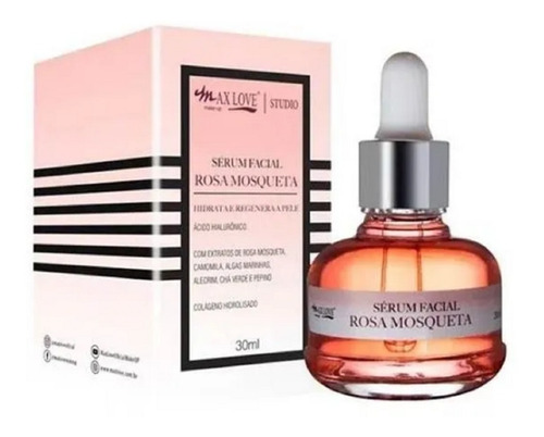 Imagem 4 de 6 de Kit C/3 Serum Facial Peeling Rosa Mosqueta Caviar Max Love