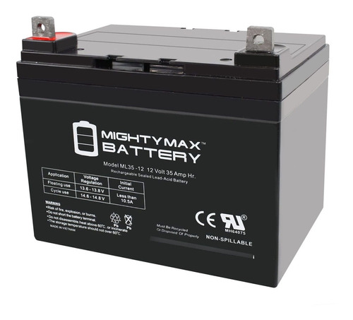 Powery Max Battery Bateria Repuesto Sla 12 V 35 Ah Para Mk M