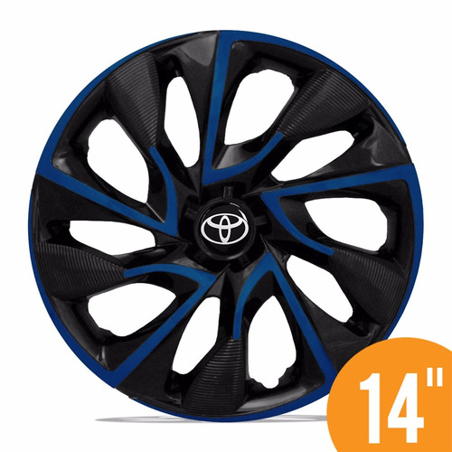 Jogo Carlota Esportiva 14 Ds4 Black Blue Para Toyota Etios