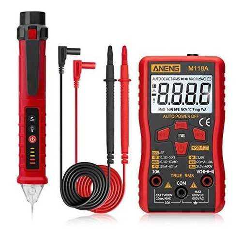 Kit Prueba Electrica Multimetro Voltaje Digital Sin 12 5