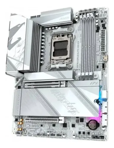 Placa-mãe X870 Aorus Elite X3d Ice Am5/ddr5 Branca Preto