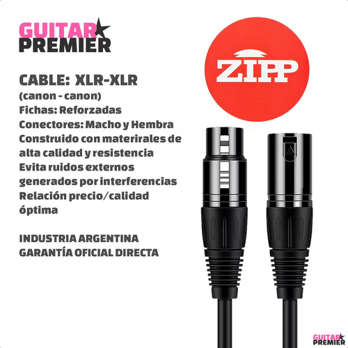 Cable Para Microfono Xlr Canon Canon Kwc Profesional 3 Mts