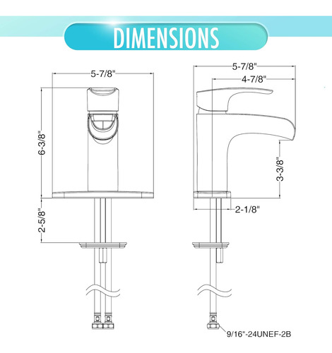 H07l-412-av-ch - Grifo Para Lavabo De Baño, Cascada De Una M