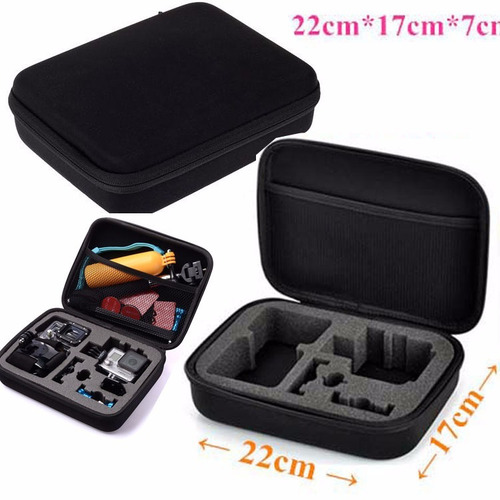Kit Gopro 5 6 7 Black Caixa Estanque Bastão 3way Boia Maleta