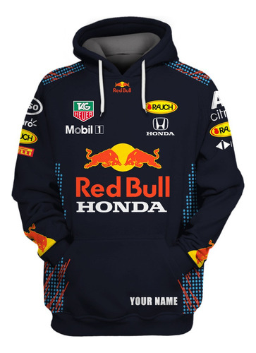 Sudadera Con Capucha Personalizada Red Bull Mobil 1 Racing 3
