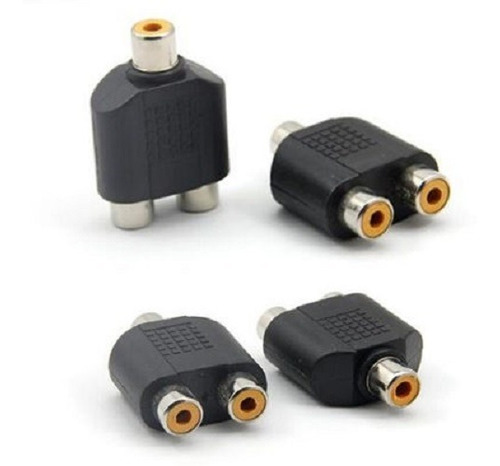 Adaptador De Audio 1 Rca A 2 Rca Hembra