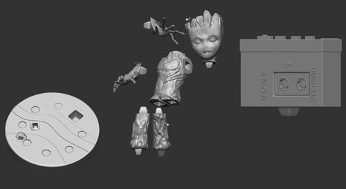 Miniatura De Baby Groot - El Compañero Perfecto Para Tu Esc