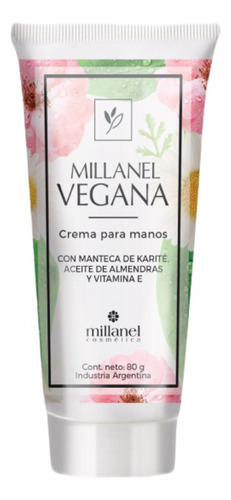 Crema Para Manos Millanel Vegana Aceite De Almendras Karité